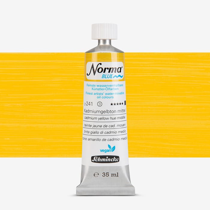 schmincke - norma blue - 40 ml - Tube jaune de cadmium moyen Schmincke Norma Blue 40 ml Tube Jaune De Cadmium Moyen