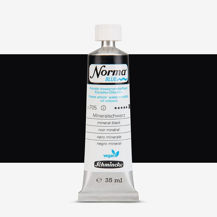 schmincke - norma blue - 40 ml - tube noir mineral Schmincke Norma Blue 40 ml Tube Noir Mineral
