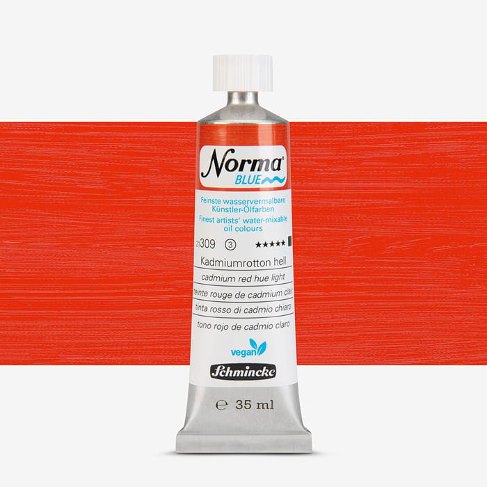 Schmincke Norma Blue 40 ml Tube Rouge Cadmium Clair