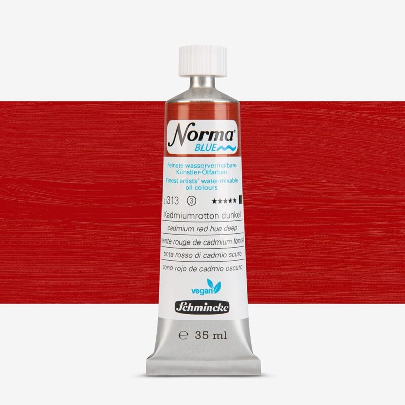Schmincke Norma Blue 40 ml Tube Rouge Cadmium Fonce