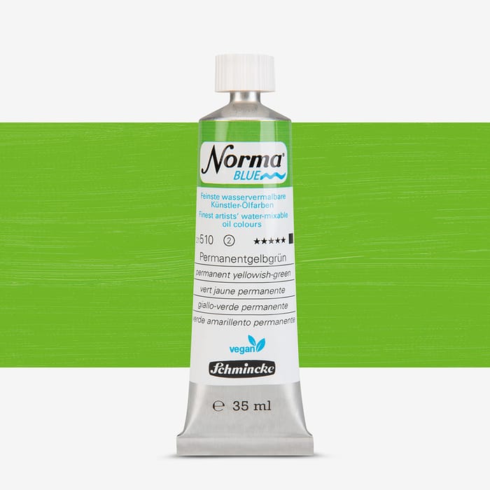 Schmincke Norma Blue 40 ml Tube Vert Jaune Permanent
