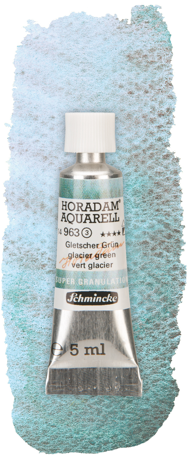 Schmincke Aquarelle Granulation 5ml Gletscher 14963001 Wischer