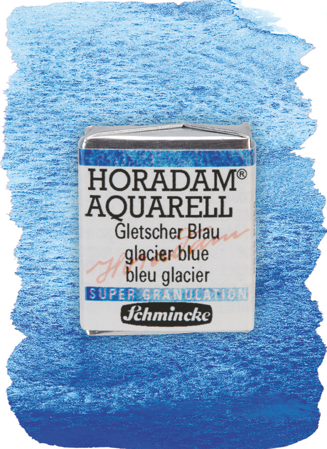 Schmincke Aquarelle Granulation Demigodet Gletscher Blau 14961044 Wischer