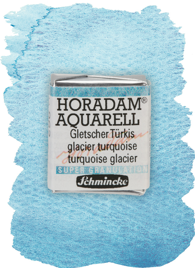 Schmincke Aquarelle Granulation Demigodet Gletscher Turkis 14962044 Wischer