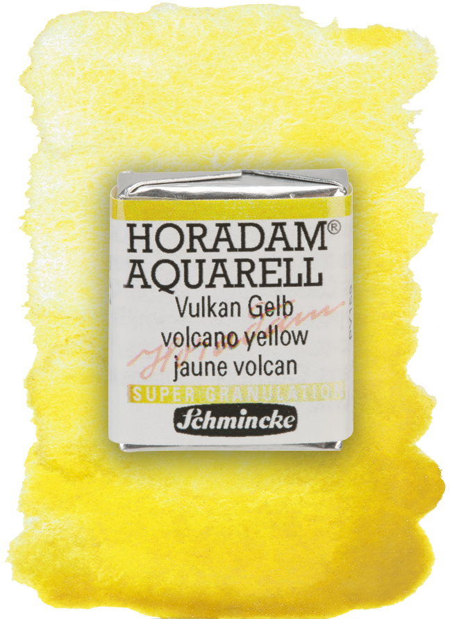 Schmincke Aquarelle Granulation Demigodet Vulkan Gelb 14911044 Wischer