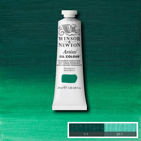 huile Artists’ vert foncé permanent Winsor & Newton 482