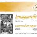 Lanaquarelle, 300 g/m² – 100% coton, Paquet de 5 F 300g, grain torchon - 4 bords frangés, 56 x 76 cm – LANA