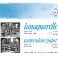 Lanaquarelle, 300 g/m² – 100% coton, Paquet de 5 F 300g, grain torchon - 4 bords frangés, 56 x 76 cm – LANA